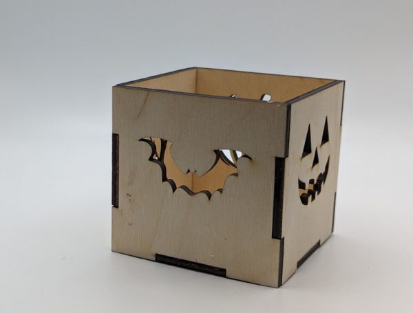 Teelichtbox - Teelichthalter - Halloween - Vorlage für Lightburn - Laser Cutter – Bild 2