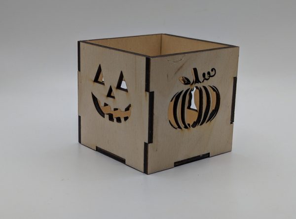 Teelichtbox - Teelichthalter - Halloween - Vorlage für Lightburn - Laser Cutter – Bild 4