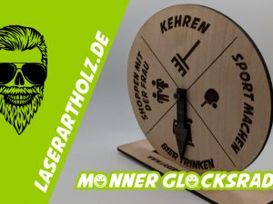 Männer Glücksrad - Party Spaß - Vorlage für Lightburn - Laser Cutter