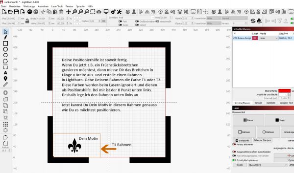 Wiederholend perfekte Positionshilfe für Deinen Laser Cutter in LightBurn – Bild 2