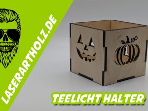 Teelichtbox - Teelichthalter - Halloween - Vorlage für Lightburn - Laser Cutter