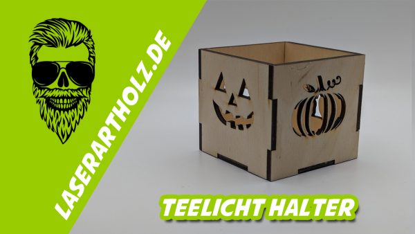 Teelichtbox - Teelichthalter - Halloween - Vorlage für Lightburn - Laser Cutter