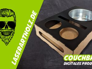 Couchbar  -  Vorlage für Lightburn - Laser Cutter - incl. DFX und SVG Datei-