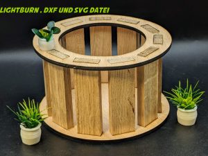 Windlicht / Teelichthalter / Kerzenständer / Stiftebox uvm :-) - Laservorlage für den Rahmen - Laser trifft Klötzchen :-)