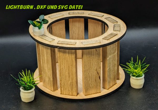 Windlicht / Teelichthalter / Kerzenständer / Stiftebox uvm :-) - Laservorlage für den Rahmen - Laser trifft Klötzchen :-)