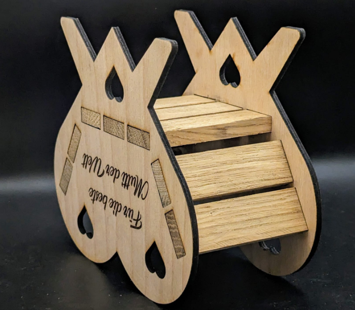 Teelichthalter, Kerzenständer, Blumenständer - Laservorlage / Klötzchen - Für Muttertag, Valentinstag, Geburtstag und vielen anderen Anläßen... – Bild 4