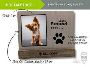 Bilderrahmen individuell gestaltbar – Vorlagen für Lightburn – Laser Cutter – SVG, DXF und AI Datei - Laser trifft Klötzchen