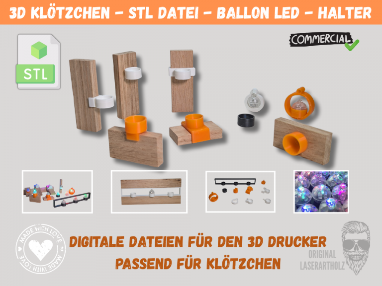 Kreative Geschenkideen mit Ballonlichtern – dank STL-Vorlagen für Klötzchen & Easy Sticks