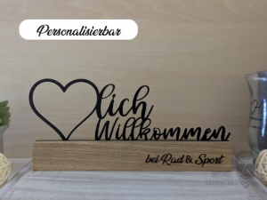 Willkommen - Aufsteller - Praxis - Büro - Theke - Personalisierbar - Name & Titel wird personalisiert - Jedes Namensschild ist ein Unikat