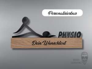 Aufsteller - Physio - Therapeut - Namensschild - Personalisierbar mit Wunschtext - Jeder Aufsteller ist ein Unikat - Geschenk