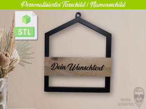 3D Druck Türschild STL Datei Haus Motiv – DIY für Haustür Deko für Klötzchen / Easy Sticks - Gewerblich nutzbar