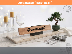 Reserviert Aufsteller personalisierbar – Tischschild Hochzeit Restaurant Deko - Klötzchen - Hand Made - Nachhaltig -