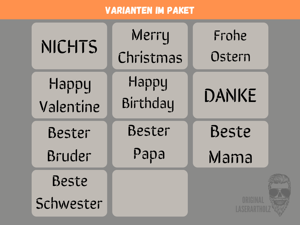 3D STL-Dateien Gutschein / Geldschein Umschlag zum selberdrucken mit 10 verschiendenen Motiven - Schriftzügen - Scheckkartenformat - A1 Mini – Bild 4