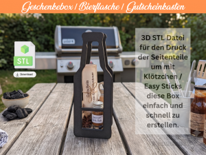 Träger Biermotiv 3D / Männer & Bier / Geschenkebox / Bierkasten / 3D-Druckvorlage für Klötzchen-DIY | STL-Datei zum selber drucken :-)