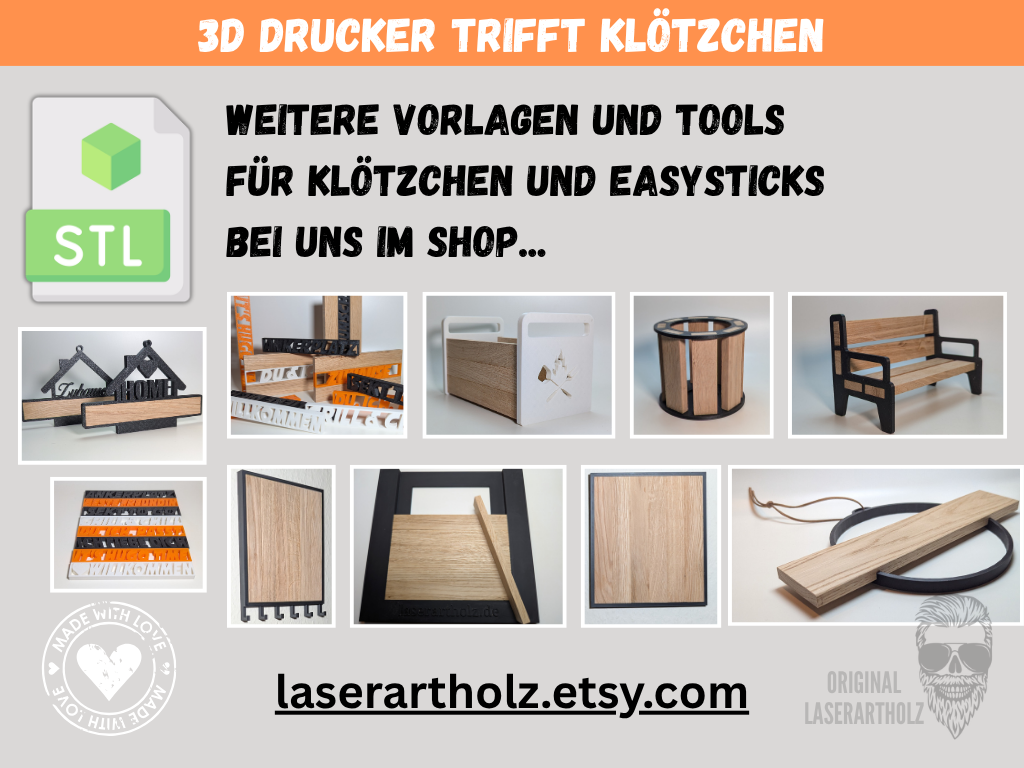 Weihnachtsbaum / Tannenbaum modern im Skandinavischen Stil - SVG / STL / DXF | Weihnachten | Laserdatei - 3D Datei - für Klötzchen – Bild 4